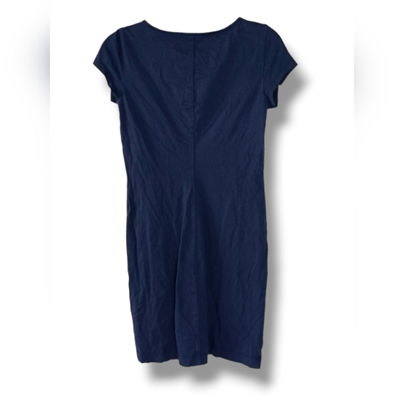 Lilly Pulitzer Brewster Navy Knit Dress with White Border Neckline - Picture 7 of 9